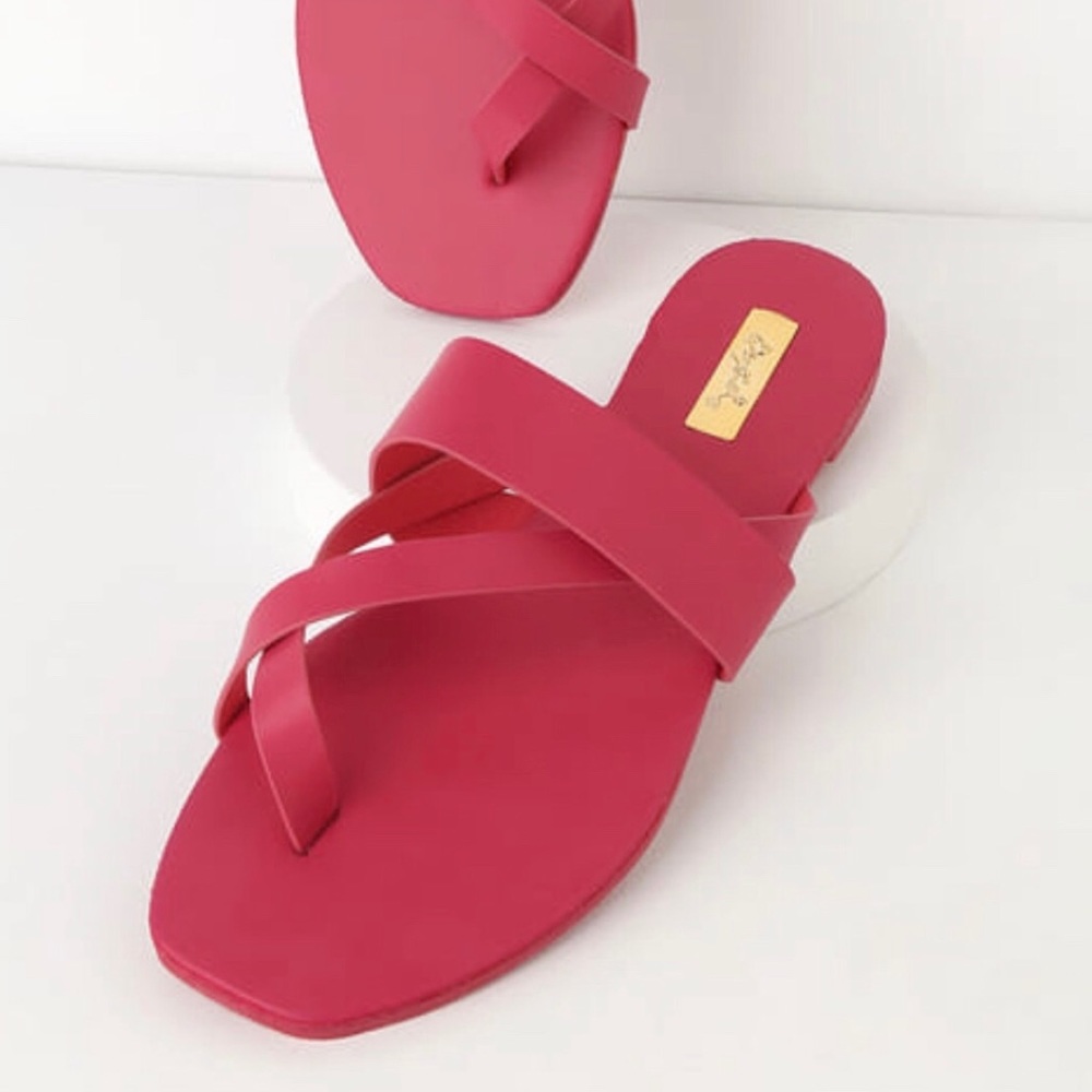 🍾HOST PICK🍾 Criss Cross Strappy Sandal - Fuchsia - Picture 4 of 6